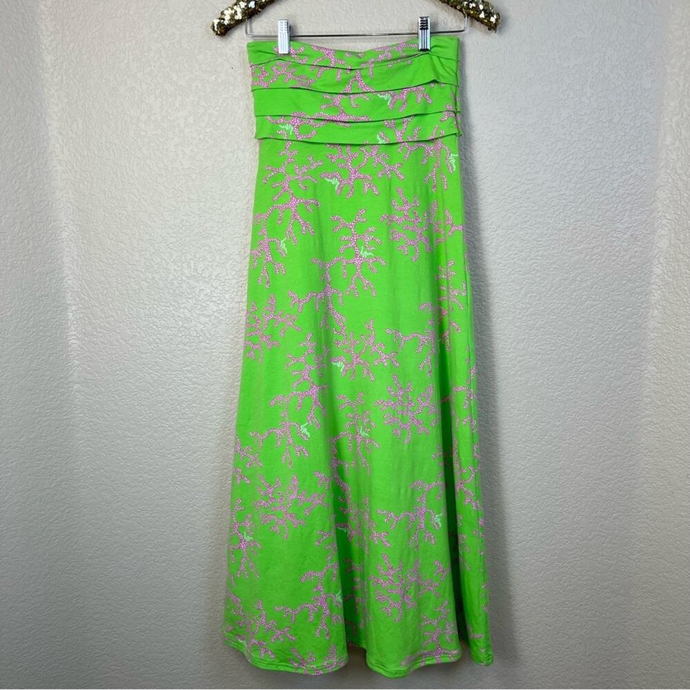 Lilly Pulitzer • Petula Strapless Maxi Dress Coral Me Crazy